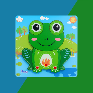Puzzle Animal Sturdy Wood (Frog)