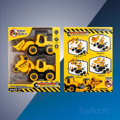 Take-apart construction toys assembly instructions diagram.