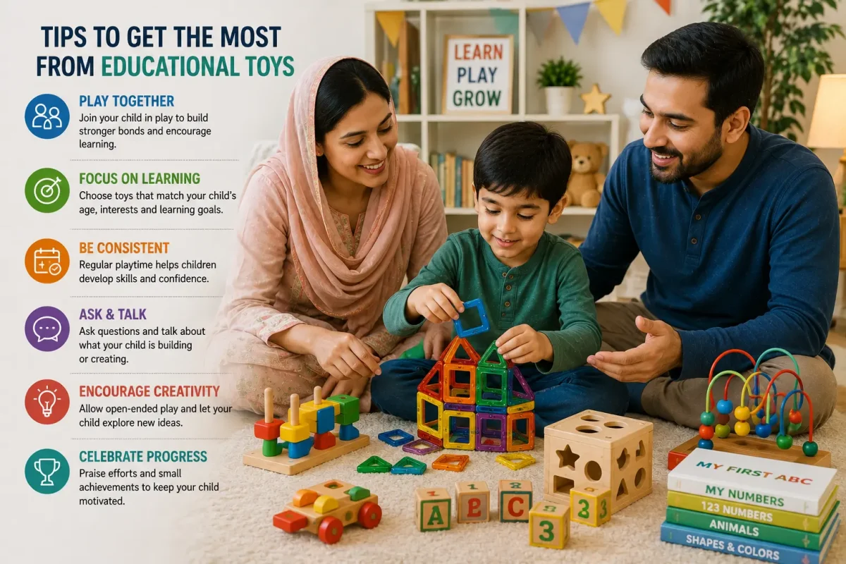 Educational toys for children from 1 to 8 years
