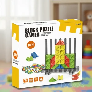 Block puzzle games educational toy packaging in Pakistan