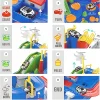 Car rescue adventure toy eight step operation guide diagram.