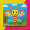 Colorful butterfly wooden jigsaw puzzle — chunky Montessori animal puzzle for toddlers in Pakistan
