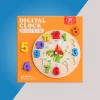Dinosaur wooden puzzle clock educational toy packaging in Pakistan