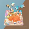 Dinosaur wooden puzzle pieces detail for kids in Pakistan