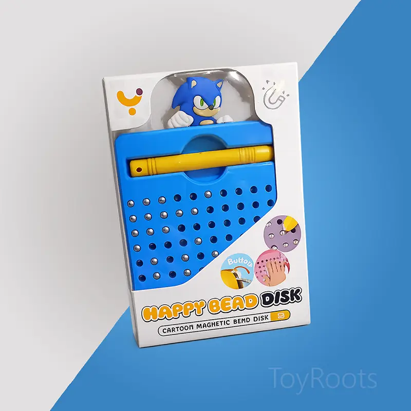 Happy bead disk magnetic drawing toy packaging in Pakistan