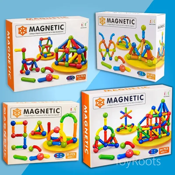 Magnetic Construction Building Blocks Set | STEM & Montessori Toy