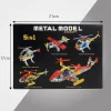 Metal model aircraft set box dimensions 21x17cm — STEM building toy packaging in Pakistan