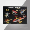 Metal model aircraft set with 5 assembly options — STEM building toy for kids in Pakistan