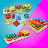 Montessori wooden educational shapes sorting puzzle in Pakistan