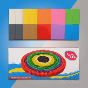Multicolor wooden dominoes set educational blocks for kids in Pakistan