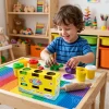 Toddler playing with colourful dough – educational STEM and Montessori toy for sensory and creative learning