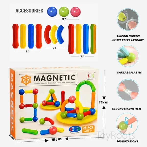 Magnetic Construction Building Blocks Set | STEM & Montessori Toy