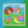 Wooden insect puzzle dimensions – Montessori Toys and Educational Toys for kids including ladybug, butterfly and bee STEM learning toy