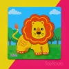 Wooden lion puzzle toy for kids — colorful chunky Montessori animal puzzle for toddlers in Pakistan