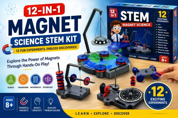 12-in-1 Magnet Science STEM Kit for Kids Ages 8+