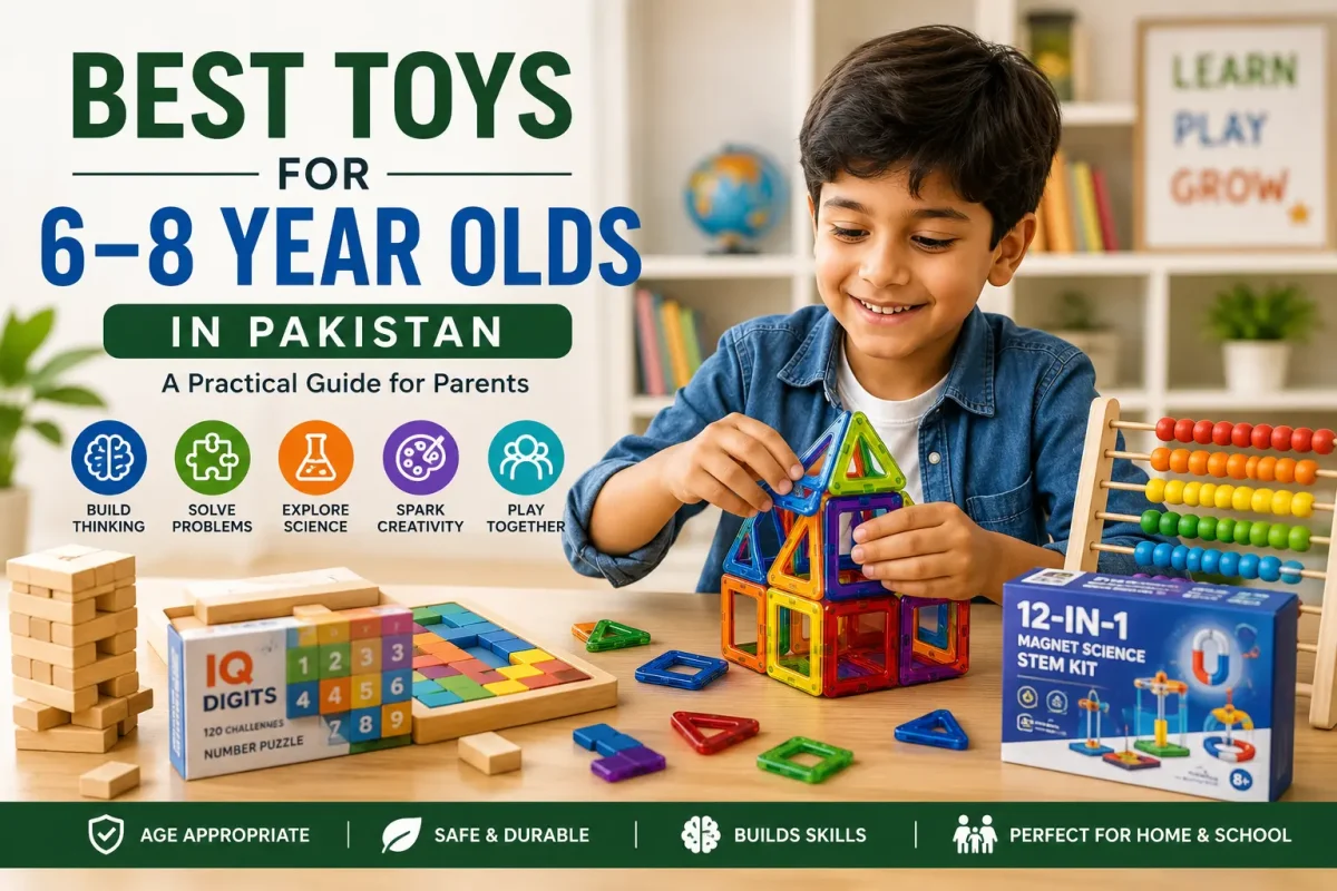 Best toys for 6–8 year olds in Pakistan including building, puzzle and STEM toys